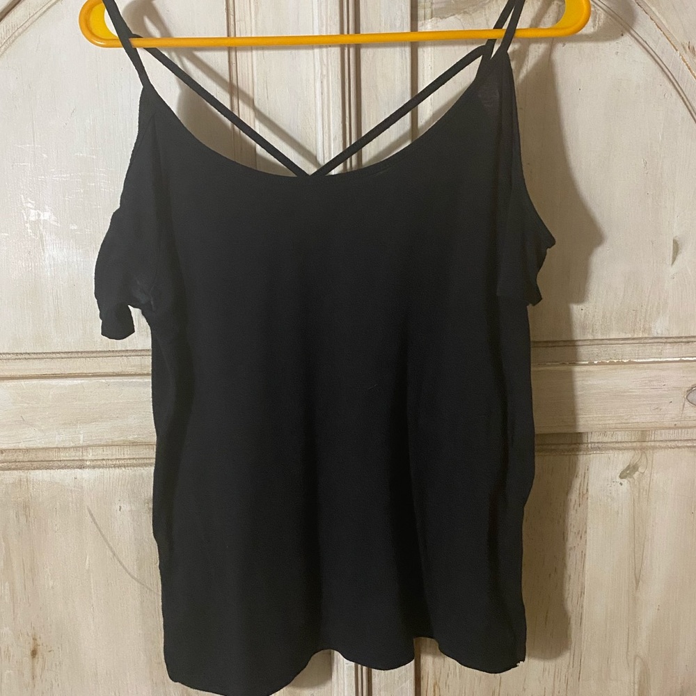 Off the shoulder black top